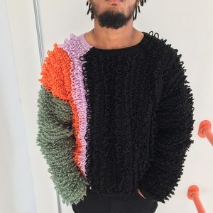 Men Crewneck Loop Knit Sweater